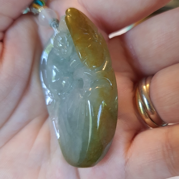 Natural Untreated Monkey Burmese Jadeite Jade Pendant Necklace - Picture 11 of 13
